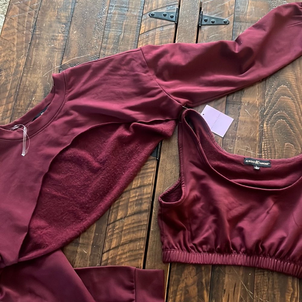 Two piece fleece top